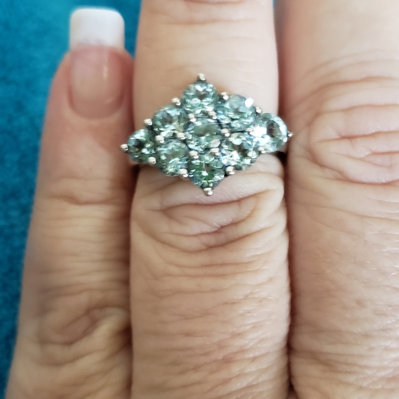 Sz 7 & 9 AQUAMARINE 925 Silver, 2.35 carats NWT - Picture 1 of 7